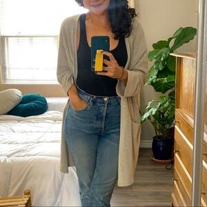 DONNI Ribbed Sweater Coat  